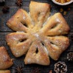 Orange & Anise Snowflake Bread (Vegan Gibassier)